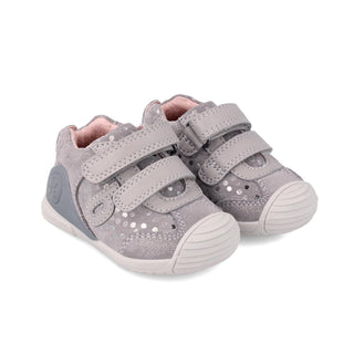 Comprar gris Zapato Niña Dos Velcros Brillo Biomecanics