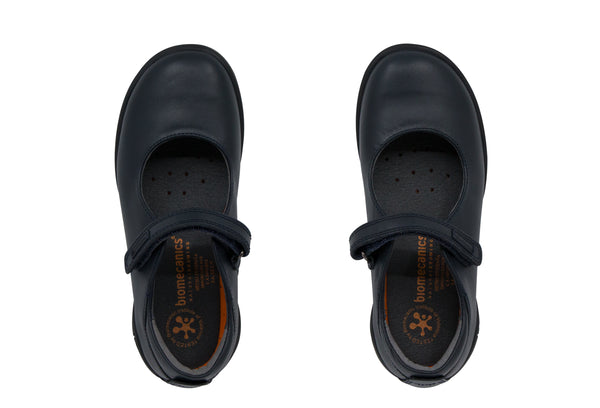 Zapato Escolar Piel Niña Velcro Biomecanics