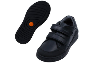 Comprar negro Zapato Escolar Niño Piel Dos Velcros Biomecanics