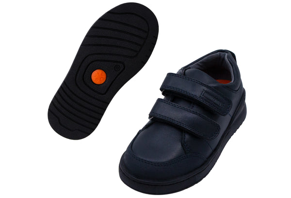 Zapato Escolar Niño Piel Dos Velcros Biomecanics