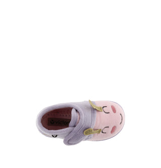 Zapatillas rosas con velcro niña Victoria. Envío 24h-72h.