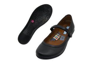 Comprar negro Zapatos Para Niña De Piel Escolares Flats Mary Jane Coqueta